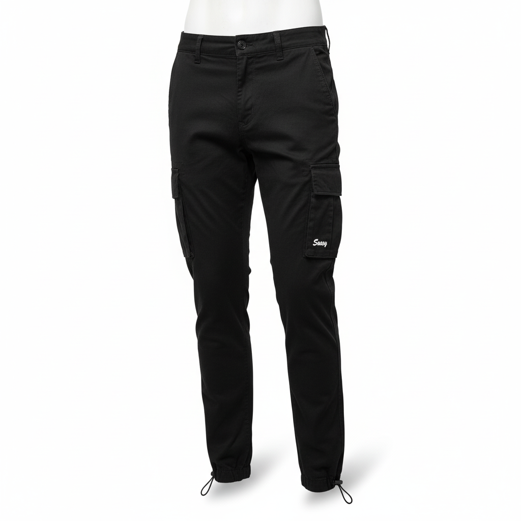 Black Cargo Jogger Pants – Multi-Pocket Utility Style