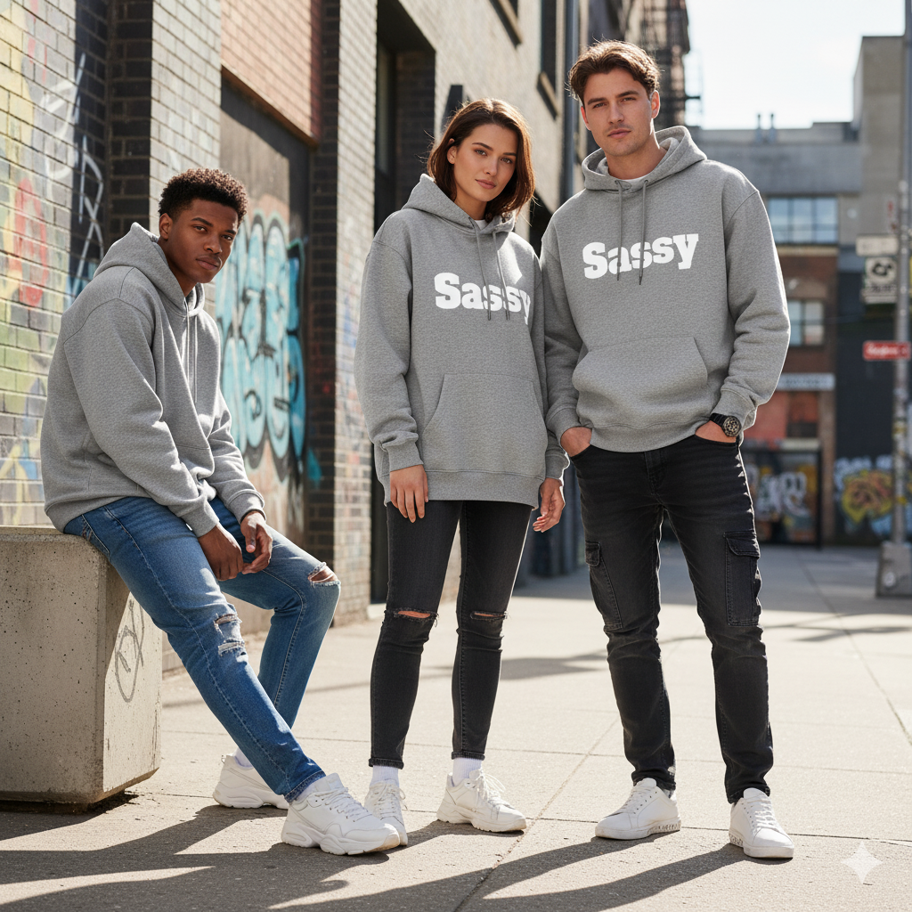 Oversized Grey Hoodie – Drop Shoulder Fit