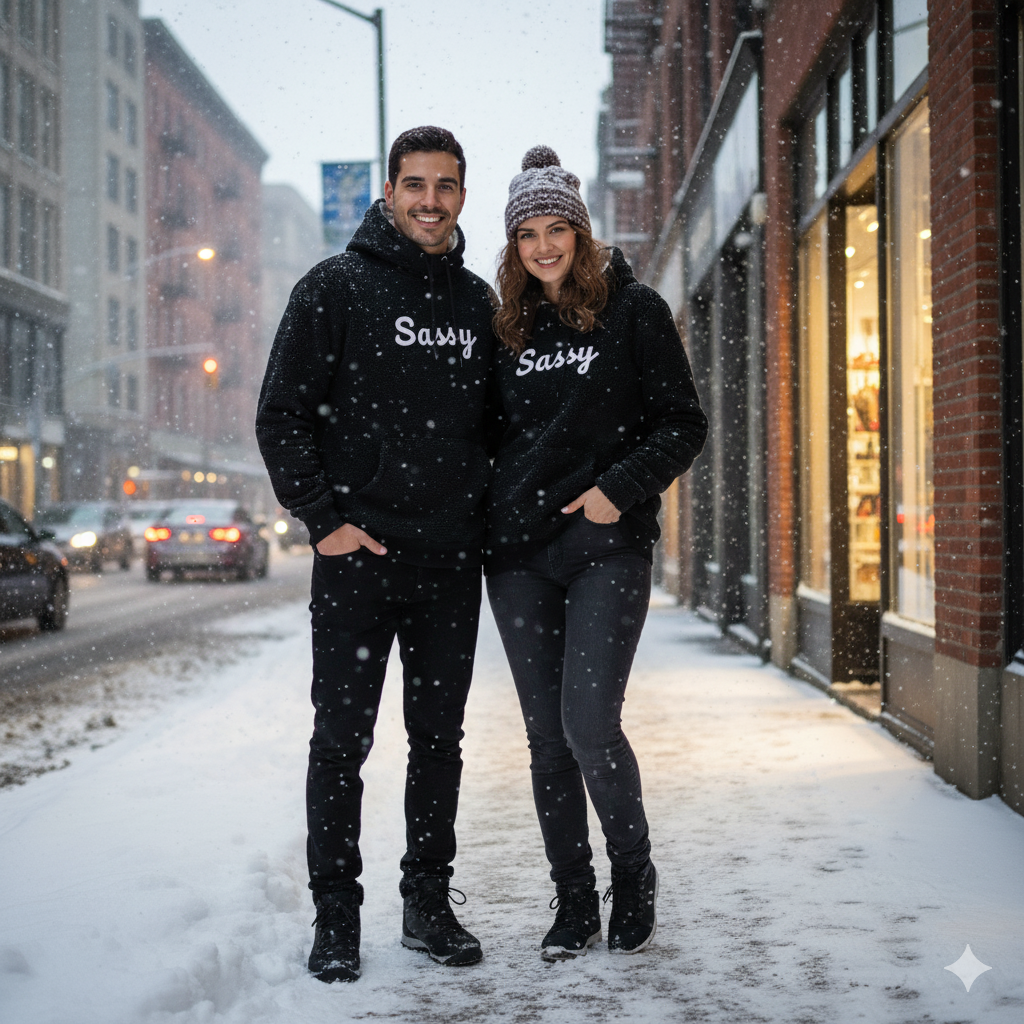 Sassy Black Puffer Jacket – Winter Warmth & Style