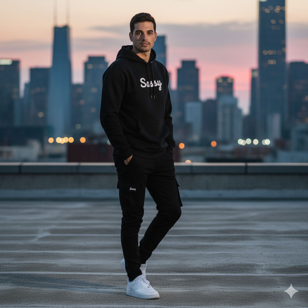 Black Cargo Jogger Pants – Multi-Pocket Utility Style