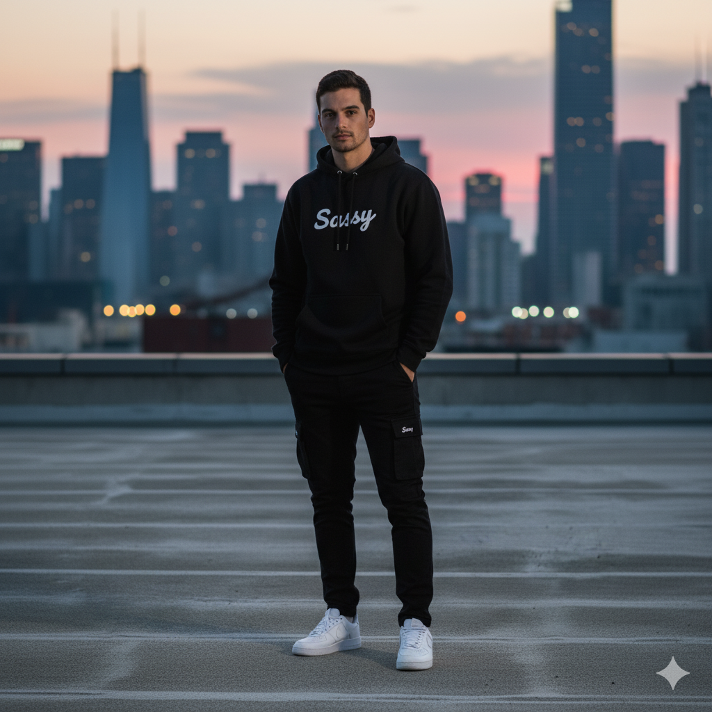 Black Cargo Jogger Pants – Multi-Pocket Utility Style