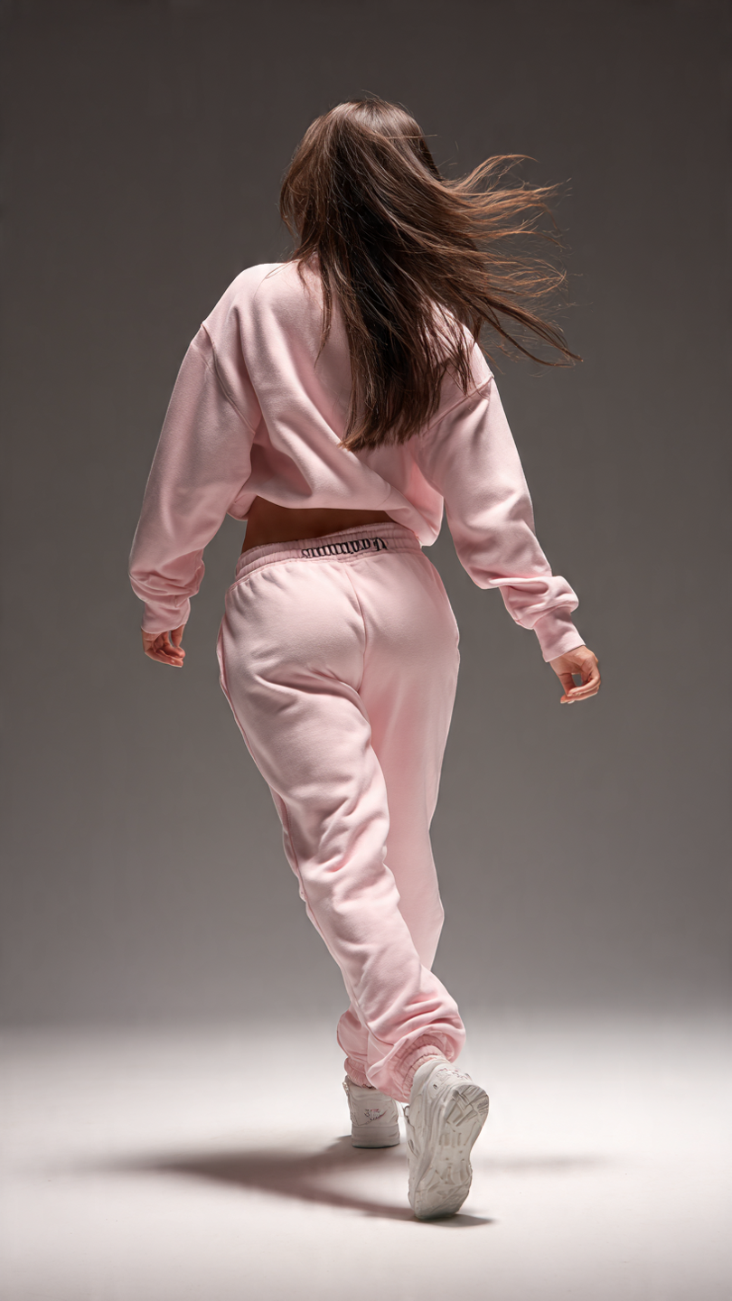 SASSY Women's Premium Pastel Pink Tracksuit Set
