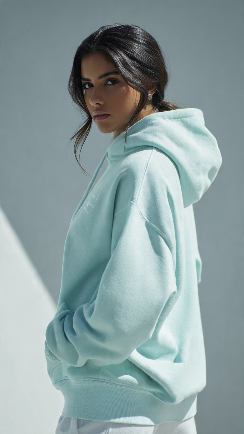 SASSY Women's Mint Green Oversized Hoodie
