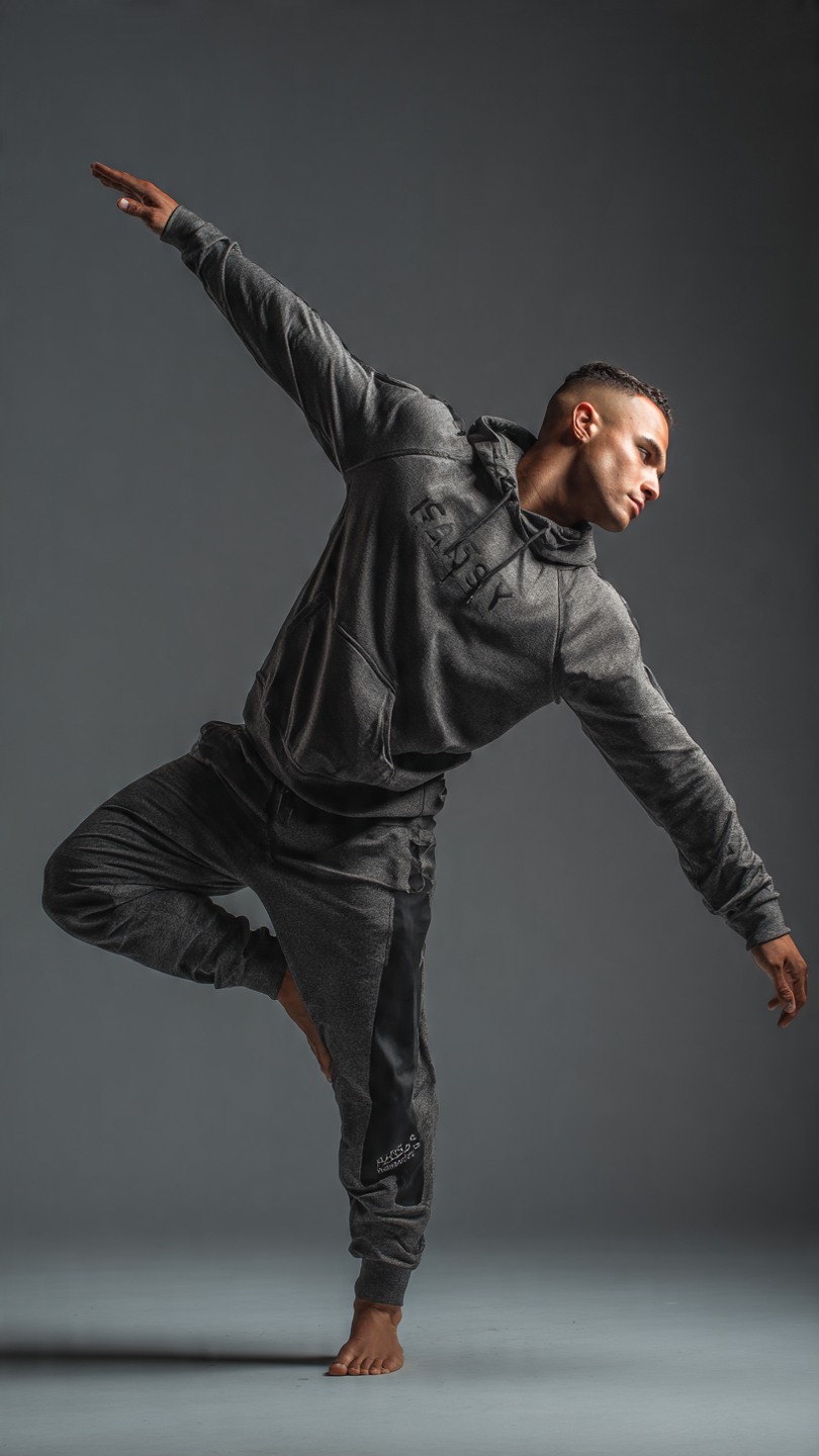 SASSY Men's Premium Charcoal Grey Tracksuit Set